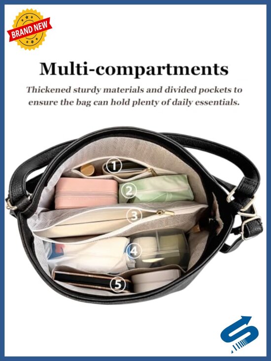 4-in-1 Convertible Backpack Purse for Women, PU Leather, Adjustable Strap main image 4